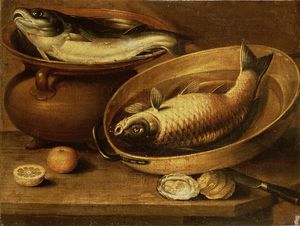 Clara Peeters - Still Life Of Fish And Lemons