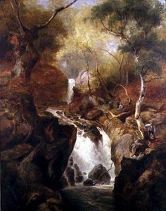 Edward Henry Holder - Waterfall Through A Woodland