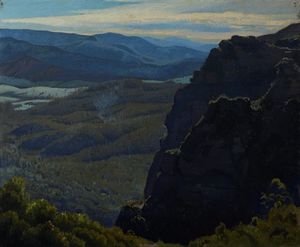 Elioth Gruner - Man And Mountains