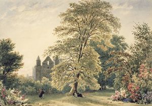 Frederick Nash - New College Gardens At Oxford,