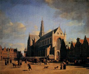 Gerrit Adriaenszoon Berckheyde - The Great Market In Haarlem