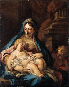 Giacinto Brandi - The Madonna And Child With An Angel
