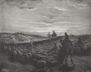 Paul Gustave Doré - Abraham Journeying Into The Land Of Canaan