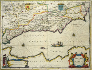 Hendrik I Hondius - Granada And Murcia , Map
