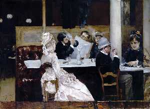 Henri Gervex - Café Scene in Paris