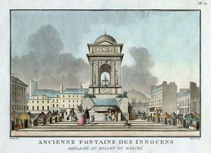 Jean Francois Janinet - Old Fountain Of The Innocents. Placed In The Middle Of The Market.