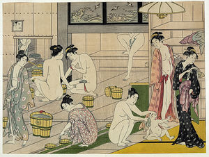 Torii Kiyonaga - Bathhouse Women