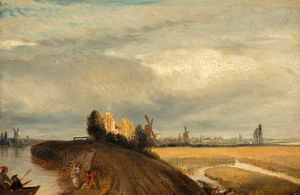 Andrew Geddes - Landscape In The Manner Of Rembrandt