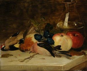 Frederick Richard Lee - Birds And Fruit