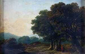 James Arthur O Connor - Landscape With Trees In The Foreground And Distant Hills