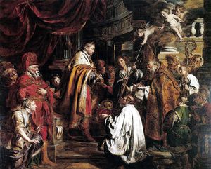 Pieter Jozef Verhaghen - Saint Stephen Hungarian King Receives The Pope's Envoys Who Bring The Crown