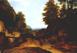Roelant Roghman - Valley With Travellers