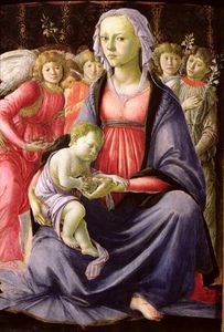 Sandro Botticelli - The Virgin And Child Surrounded By Five Angels
