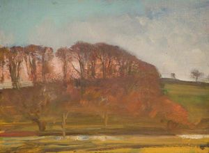 Alfred James Munnings - A Wooded Landscape -