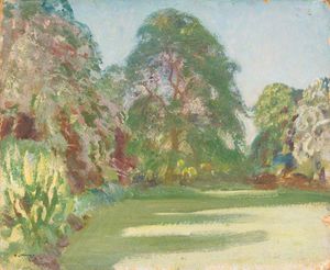 Alfred James Munnings - Gardens, Dedham