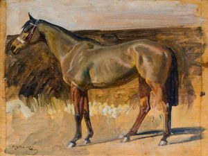 Alfred James Munnings - Study Of A Hunter Mare