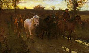 Alfred James Munnings - Travellers