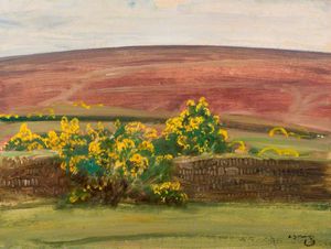 Alfred James Munnings - Wall And Gorse On Exmoor
