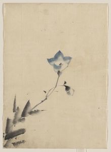 Katsushika Hokusai - Blue Blossom At The End Of A Stem