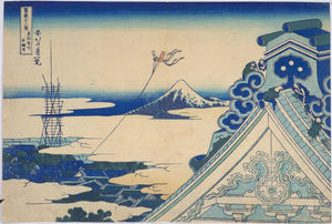 Katsushika Hokusai - Honganji Temple At Asakusa In Edo