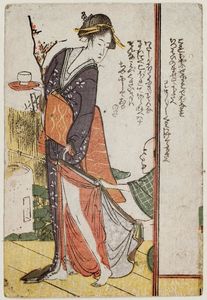 Katsushika Hokusai - Man Pulling Woman-s Skirt