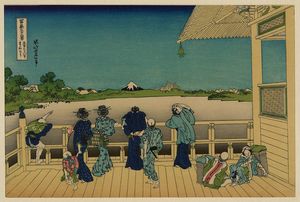 Katsushika Hokusai - Sazai Hall, Temple Of Five Hundred Rankan