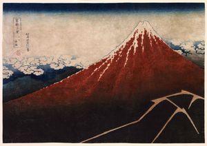 Katsushika Hokusai - Storm Below The Mountain