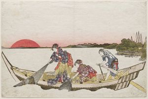 Katsushika Hokusai - Women Fishing For Sea Bream (tai)