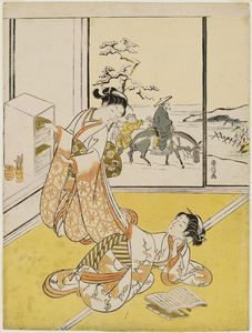 Suzuki Harunobu - Two Women Reading Books