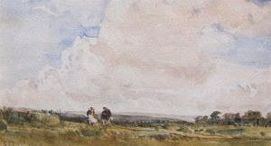 Thomas Collier - A Moorland Landscape With Two