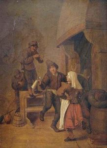 Pieter Hermansz Verelst - Peasants Making Merry In An Inn