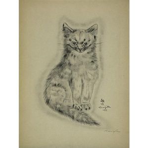 Léonard Tsugouharu Foujita - Untitled From A Book Of Cats