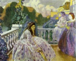 Victor Borisov Mtov - Three Ladies On The Terrace