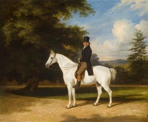 William Barraud - A Country Squire On His Grey Hunter