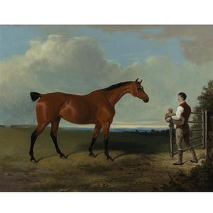 William Barraud - Landscape With Hunter And Groom