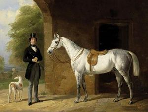 William Barraud - Rider With Horse