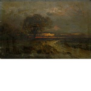 Alexandre Rene Veron - Sunset Landscape