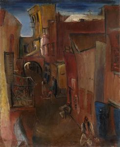 Boris Dmitrievich Grigoriev - View Of A Moroccan Street