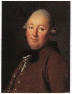 Carl Ludwig Johann Christineck - Portrait Of An Unknown Man In A Brown Coat
