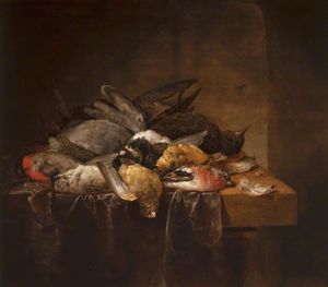 Cornelis Van Lelienbergh - Dead Songbirds On A Table