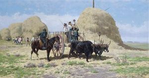 Pietro Barucci - The Transport Of Hay In The Roman Countryside