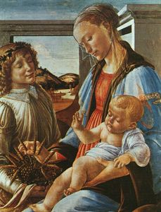 Sandro Botticelli - madonna and child with an angel, after