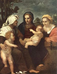Andrea Del Sarto - Madonna and Child with Sts Catherine Elisabeth and John the Baptist