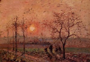 Camille Pissarro - sunset.