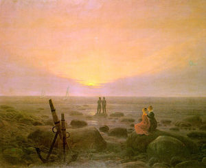 Caspar David Friedrich - Moon Rising over the Sea