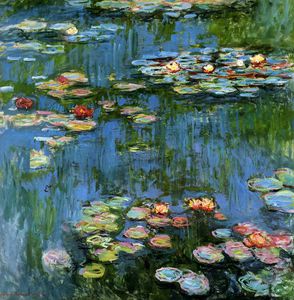 Claude Monet - Water lillies Sun