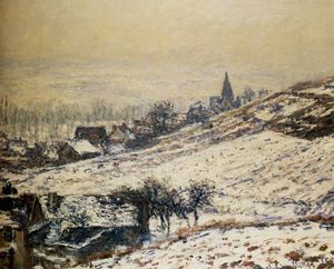 Claude Monet - winter at giverny
