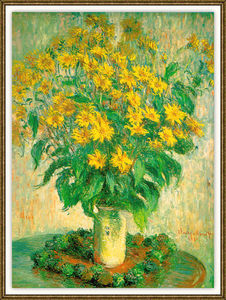 Claude Monet - vase with chrysanthemums