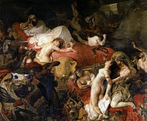 Order Art Reproductions Eugene The Death of Sardanapalus by Eugène Delacroix (1798-1863, France) | WahooArt.com