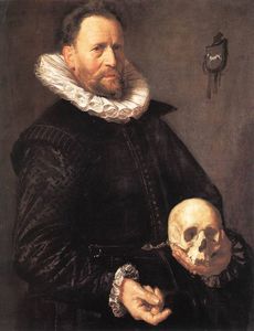 Frans Hals - Portrait of a Man Holding a Skull